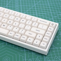 104+16 Brief White PBT Dye-subbed XDA Keycap Set for Mechanical Keyboard English / Thai / Japanese / Russian / Arabic / French / German / Spanish